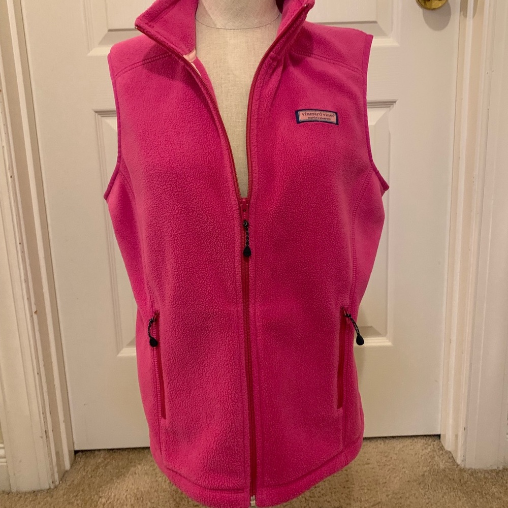 Vineyard Vines Hot Pink Fleece Vest